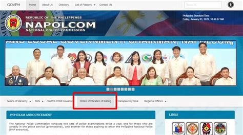 how to check my napolcom rating